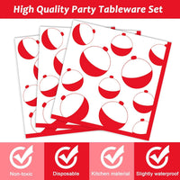 CHUNNIN 200 PCS Gone Fishing Party Plates Napkins Fishing Tableware - Gone Fishing - image 4