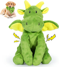 Letsmeet Plush Dog Toy with Crinkle Paper - Pterosaur