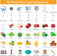 35Pcs Kids Kitchen Toy Accessories - Blue / 90Pcs - image 3