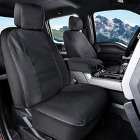 Coverado Front Seat Covers, Waterproof Canvas Seat Protector for Car Seat Cushions for Kids & Dogs, Compatible with 2015-2025 Ford F150 & 2017-2025 Ford F250 F350 F450(Black, 2PCS)