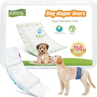 Dog Diaper Liners 100ct Super Soft and Absorbent Dog Diaper Booster - Regular / 150.0