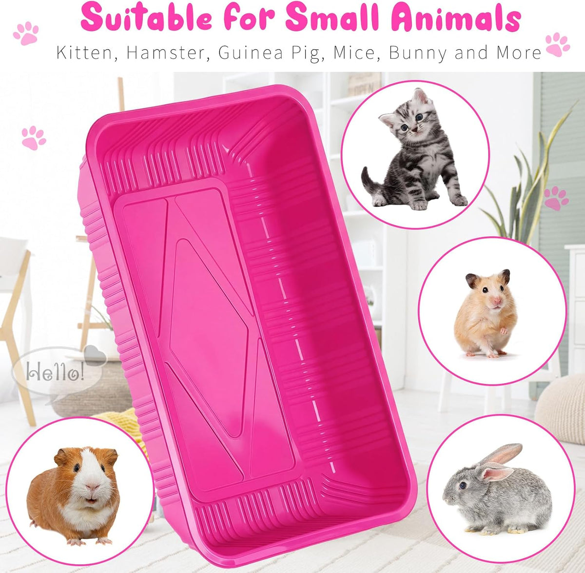 Tessco for you 30 Pack Disposable Litter Boxes for Cats - Rose Red - image 3
