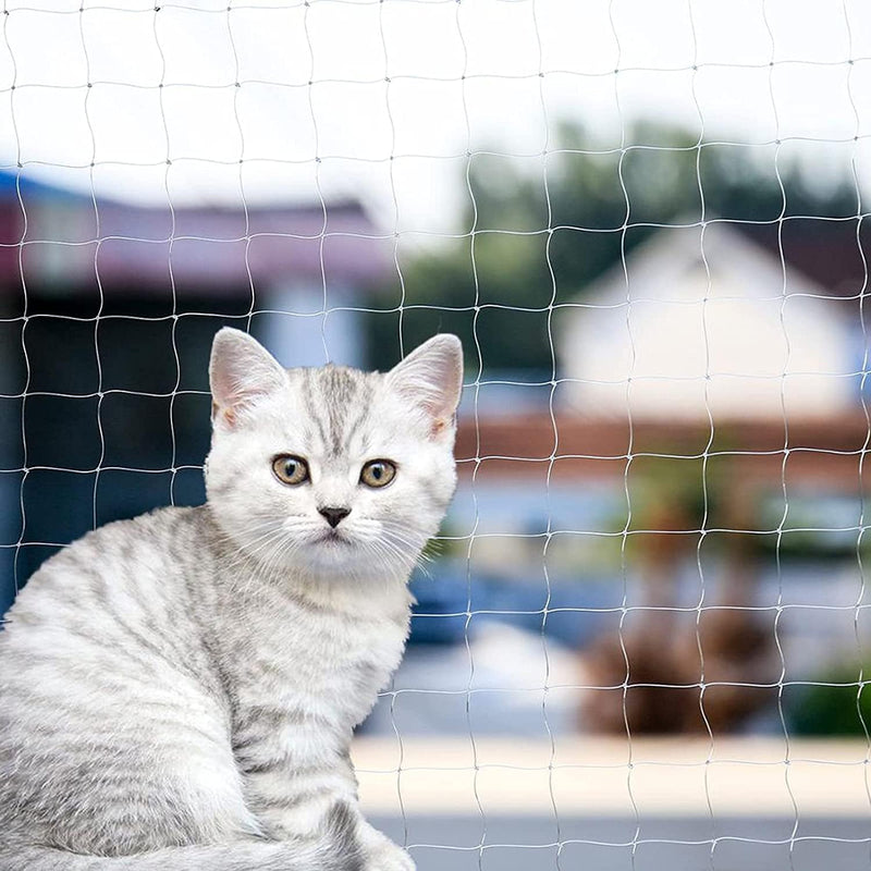 Cat Balcony Net Cat Anti-Fall Fence Net Dog Fence Nets Transparent - 10 x 26 ft