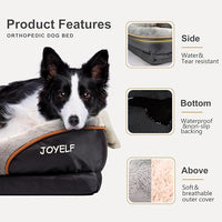 JOYELF XLarge Memory Foam Dog Bed, Orthopedic Dog Bed & Sofa with Removable Washable Cover and Squeaker Toy as Gift