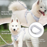 Sunraymascota No Pull Dog Harness for Medium Sized Dogs Puppy Vest - Light Blue / XL(Neck:24.8-38.6", Chest:29.1-45.3") - image 3