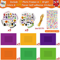 30 Packs Halloween Arts and Crafts for Kids Picture Frame Craft Kits - Halloween - image 2