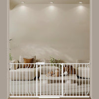 ALLAIBB Extra Wide Pressure Mounted Baby Gate Walk Through Child Kids Safety Toddler Tension White Long Large Pet Dog Gates with Extension for doorways Kitchen (62.20-71.26"/158-181cm, White)
