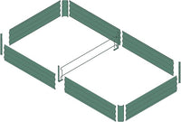 8x4x1ft Metal Raised Garden Bed Kit，Galvanized Garden Bed Box for Vegetables, Flowers, Herbs, and Succulents,240 Gallon Capacity - Green