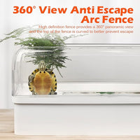 AZV Turtle Tank Habitat Kit,Aquatic Tortoise Enclosure Starter Aquarium with Multi-Function Area and Water Filter, Baby Adult Turtles Tub Complete House,Terrarium for Red Eared Slider Reptile Crab