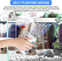 Magnetic Aquarium Fish Tank Glass Cleaner, Floating Aquarium Magnetic Brush, Algae Scraper Glass Cleaner Scrubber for 0.15-0.25 Inch Thick Glass Fish Tank (S)