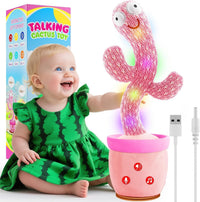 Rechargeable Dancing Talking Cactus Toy - Pink