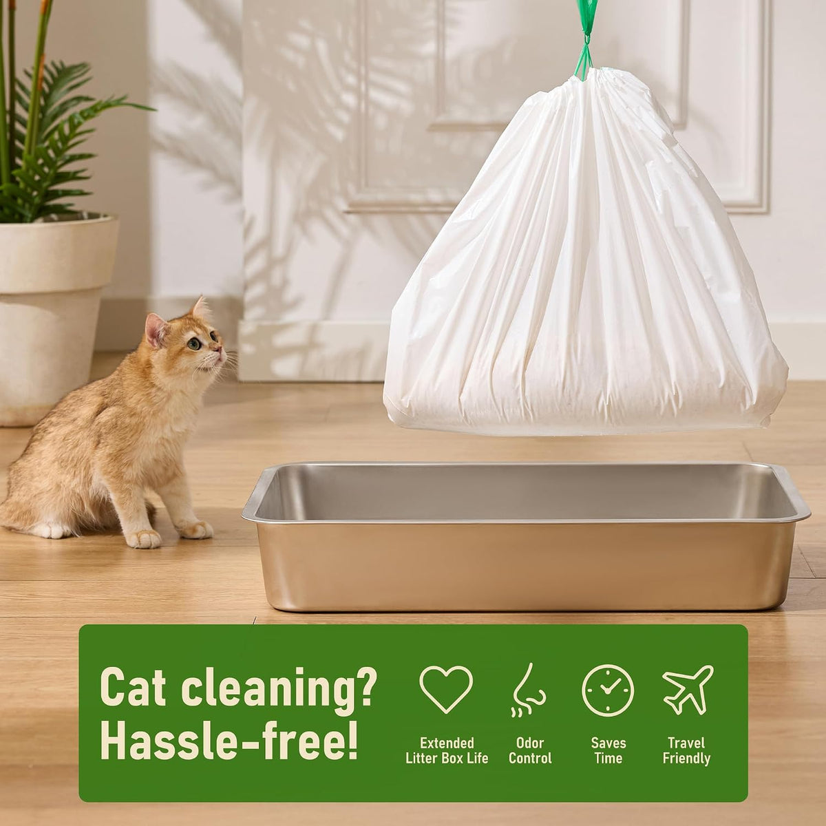 Cat Litter Box Liner XXL - 15 Count 47" x 24" Jumbo Litter Bags – Daily Care for Cats - 15 Count (Pack of 1) - image 3