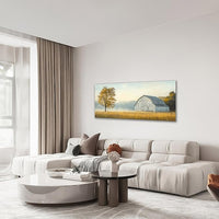 Large Farmhouse Barn Wall Art Country Landscape Canvas Living Room Rustic Tree Pictures Framed Prints Oversize Wall Decor Painting Artwork for Bedroom Dining Office Home 60"x30"