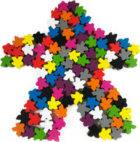 100 Wooden Meeples, Multi Color Board Game Tokens & Replacement Pieces – Fun for Kids & Family - 100 Wooden Meeples - image 3