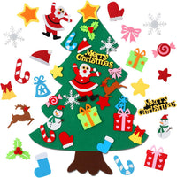 CASA CLAUSI Felt Christmas Tree for Kids DIY Decorations 2.6ft 22 Pcs – Fun for Kids & Family - 2.6*1.8 ft