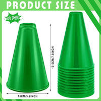 Woanger white plastic cheer megaphones, 12 pack - view 15