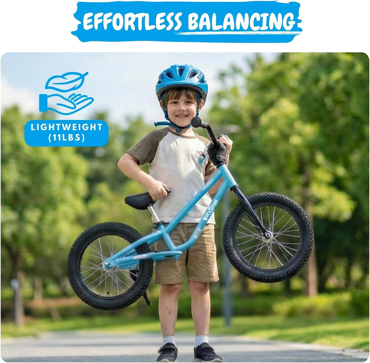 bicystar 16-inch balance bike for kids with BMX-style frame and air tires - view 9