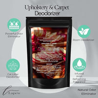 Mahogany Apple Carpet Freshener Powder: Powerful Odor Eliminator for Home, Upholstery Deodorizer, Carpet Deodorizer, Pet Urine, Cat Litter Box - Mahogany Apple Fragrance