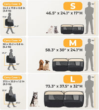 2-in-1 XLarge Cat Playpen - Khaki / Rectangle / S, 46.5"L x 24.1"W x 17"H - image 3