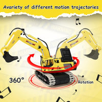 kolegend RC Excavator Toy, 1:18 Remote Control Excavator - Yellow / Medium - image 3