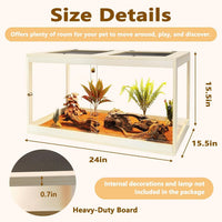 PROLEE Retile Tank, Bearded Dragon Tank - Oak / 27 Gallons - image 2