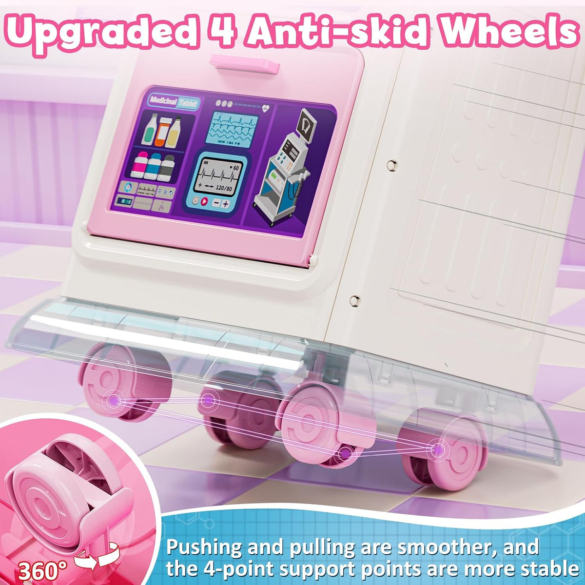 Lehoo Castle Doctor Kit for Toddlers 3-5 - Pink - image 4