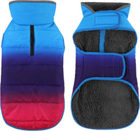 Waterproof Dog Winter Coat - Gradient Blue / S(Chest Girth:12.6-16.1")