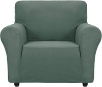 Super Stretch Couch Cover Universal Sofa Covers with Elastic Bottom - Pea Green / Small (30"-47")
