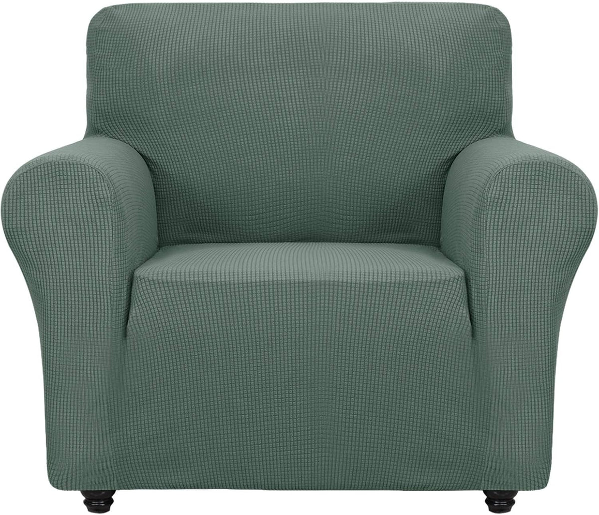 Super Stretch Couch Cover Universal Sofa Covers with Elastic Bottom - Pea Green / Small (30"-47")