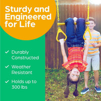 Jungle Gym Kingdom Swing Sets for Backyard - Yellow - image 3