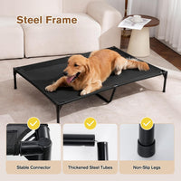 Garnpet Elevated Dog Bed for Large Dogs - Dark Grey / Medium - image 2