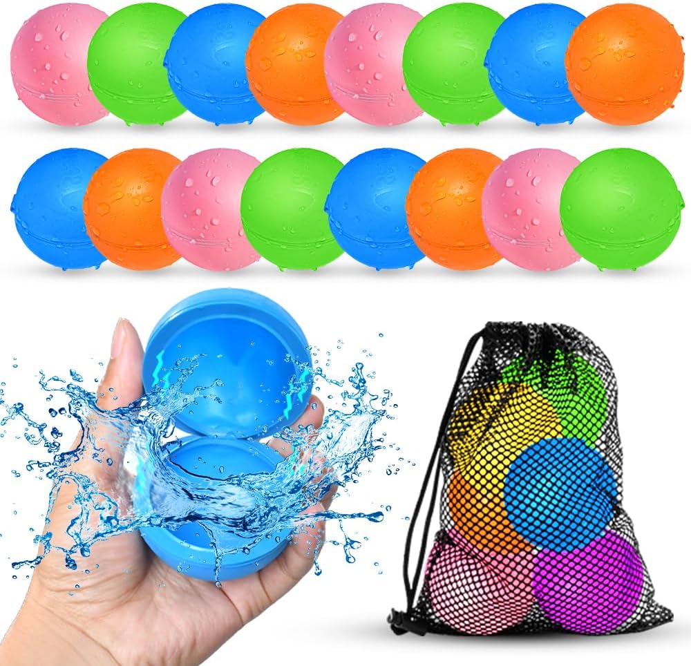 12Pcs Reusable Water Balloons - 16 PCS