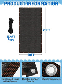 95% High Density Dog Kennel Shade Cover - 10x20ft - image 2