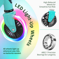 BELEEV V2 Scooters for kids Light-Up Wheels & Stem & Deck - Aqua - image 2