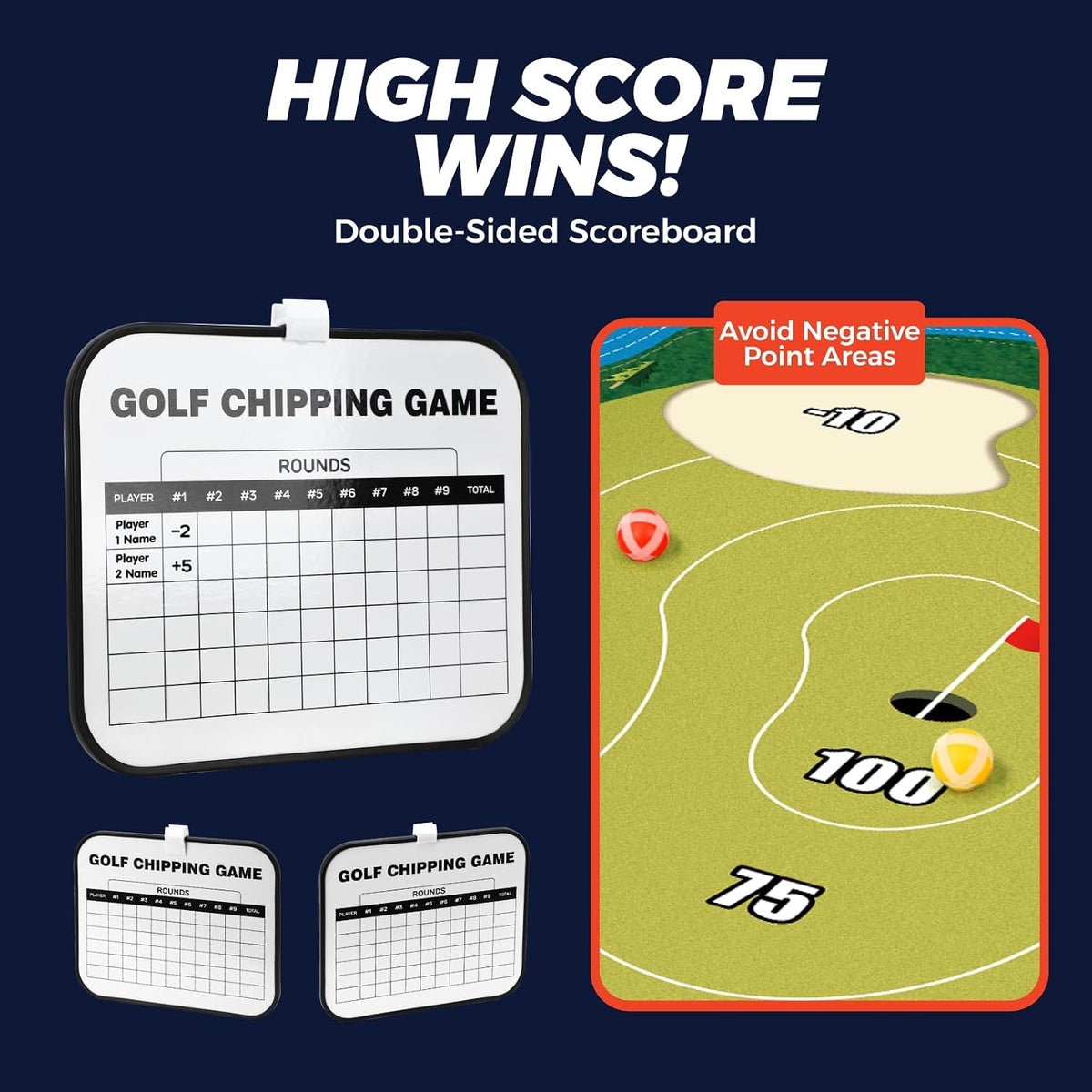 TOY Life Golf Chipping Mat Game, 20 Sticky Balls, Family Play – Fun for Kids & Family - Golf Green Style - image 4