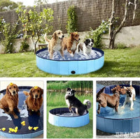 Dog Pool Foldable pet Pool Dog Swimming Pool Portable Suitable - 63x12in - image 2