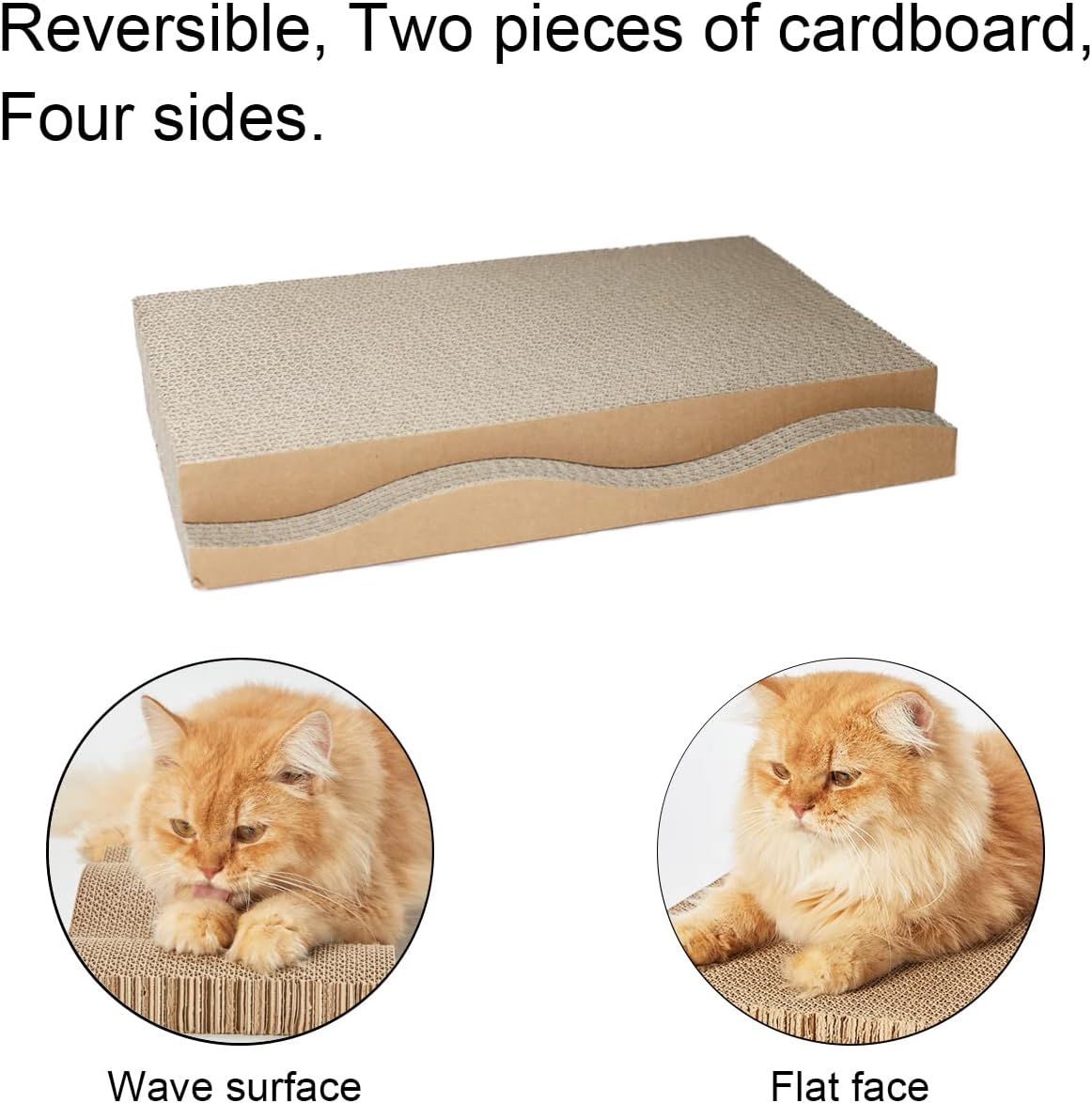 Cat Scratcher Cardboard Scratch Pad for Indoor Cats and Kitty 5pcs – Essentials for Cats - Large for Indoor Cats / 2PCS - image 4