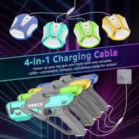 Rechargeable Laser Tag Set with Vests - 4 Gray / 4 - image 4