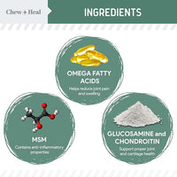 Glucosamine for Dogs Hip and Joint Supplement - 60 Senior Dogs Mobility Soft Chews - Made with Glucosamine, MSM, Chondroitin, Green Lipped Mussels and More - Made in The USA