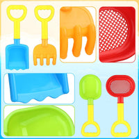 Skylety 8 Pcs Sand Shovels for Kids Beach Toys Plastic Rake Sifter - Vivid Style - image 3