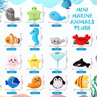 Libima 150 Pcs Mini Stuffed Animals Keychain, Plush Toys - 150 / Sea Life - image 3