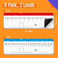 SpriteGru number line dry erase boards with 0-10 and 0-20 lines and colorful star print - view 17