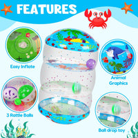 Crawling & Walking Baby Toys 6-12 Months Glowing Inflatable Rolling - image 2