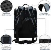 Apollo Walker Dog & Cat Carrier Backpack for 4-15lb Pets - Ventilated Safe Design with Padded Back Support, Breathable Mesh Pet Backpack for Hiking, Travel, Outdoor (Navy)