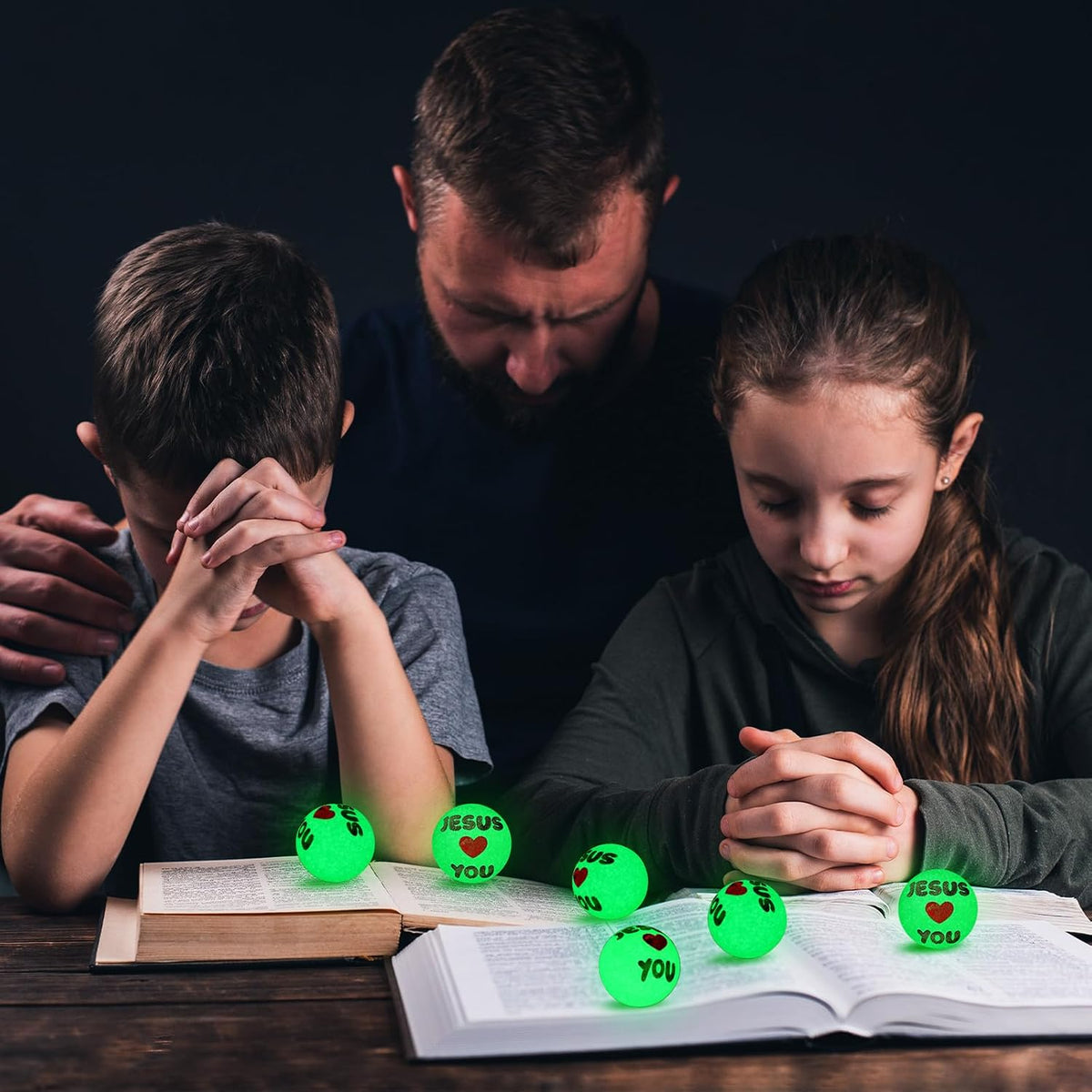 Seenelling 24 glow in the dark bouncy balls printed with Bible verses - view 28
