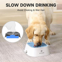 ELS PET No Spill Dog Cat Bowl 35oz 1L Anti Slip Travel Water - 1L / Blue - image 2