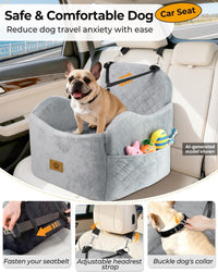 Dog Car Seats for Small Dogs Up to 35 lbs - Grey - image 4