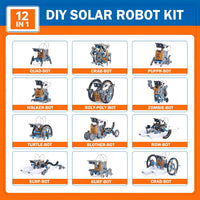 Solar Robot Building Kit, 12-in-1 STEM Robotic Toys for Kids Age 8-12 – Fun for Kids & Family - Grey - image 3