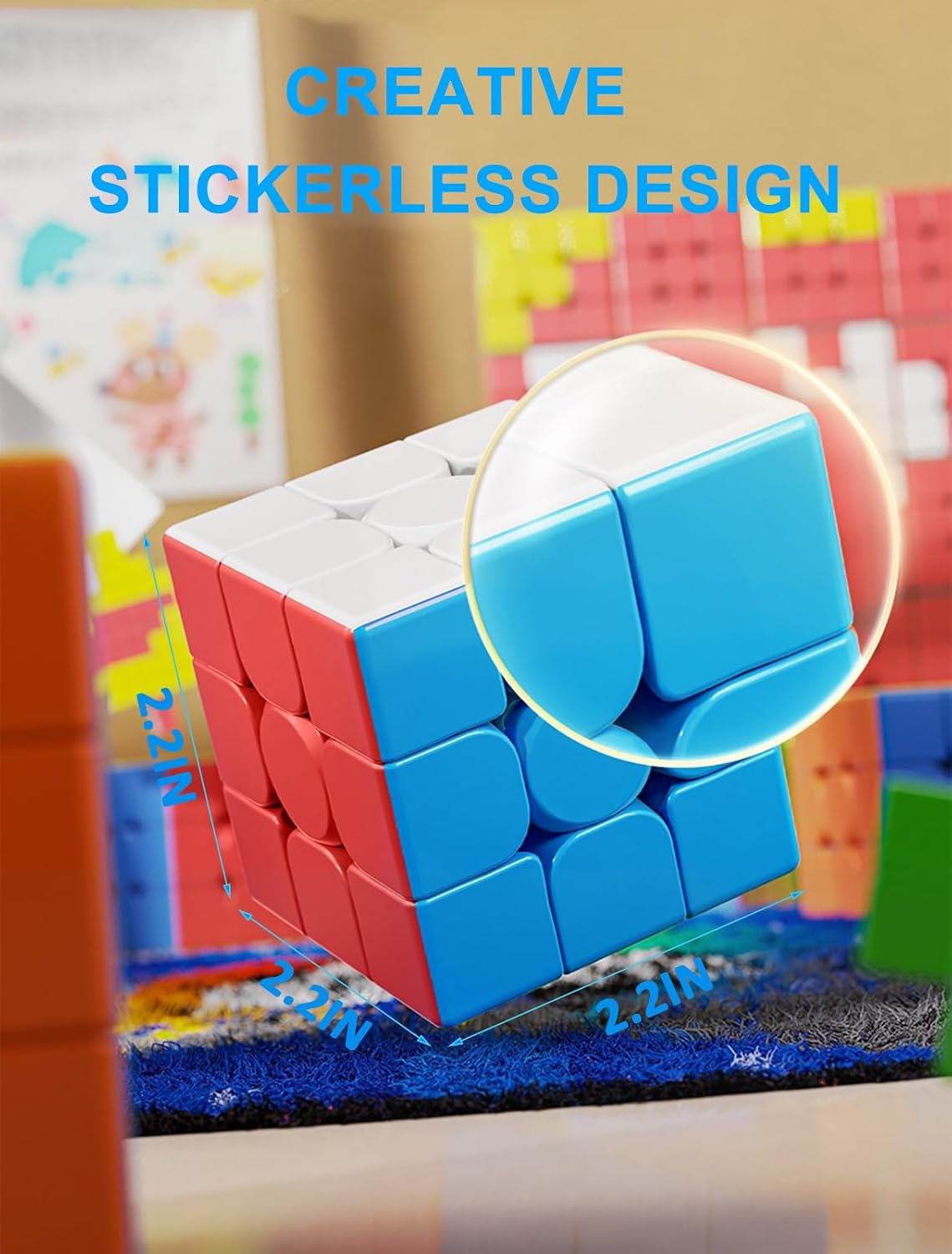 CFMOUR stickerless 2x2 and 3x3 speed cube set in gift box - view 24