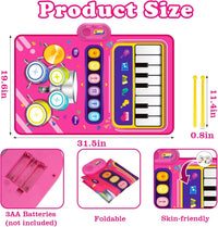 Toys for 1 Year Old Girl Gifts: 2 in 1 Baby Piano Mat Toddler Toys - image 2